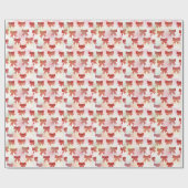 Rote und rosa Feiertagsbögen Geschenkpapier (Flach)