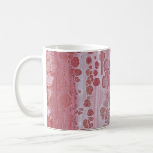 Rote und rosa Flecken Kaffeetasse (Links)