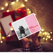 Rote und rosa Fotos | Happy Valentines Day Postkarte