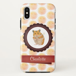 Rote und rosa Girls Hamster Case-Mate iPhone Hülle