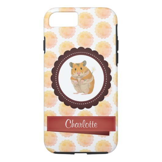 Rote und rosa Girls Hamster Case-Mate iPhone Hülle (Rückseite)