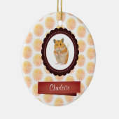 Rote und rosa Girls Hamster Keramikornament (Rechts)