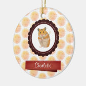 Rote und rosa Girls Hamster Keramikornament (Links)