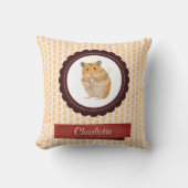 Rote und rosa Girls Hamster Kissen (Vorderseite)