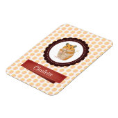 Rote und rosa Girls Hamster Magnet (Linke Seite)