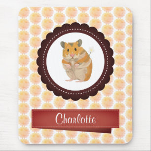 Rote und rosa Girls Hamster Mousepad