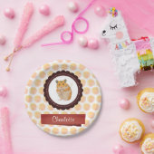 Rote und rosa Girls Hamster Pappteller (Party)