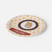 Rote und rosa Girls Hamster Pappteller (Schrägansicht)