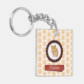 Rote und rosa Girls Hamster Schlüsselanhänger (Vorderseite links)