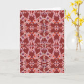 Rote und rosa Herzchen Karte (Gelbe Blume)