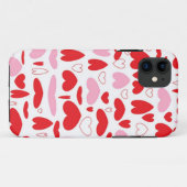 Rote und rosa Herzen Case-Mate iPhone Hülle (Rückseite (Horizontal))