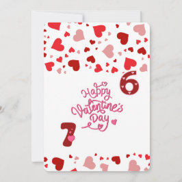 Rote und rosa Herzen Frohes Valentinstag-Karte Feiertagskarte