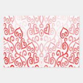 Rote und rosa Herzen Geschenkpapier Set (Vorderseite 3)