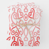 Rote und rosa Herzen Geschenkpapier Set (Beispiel)