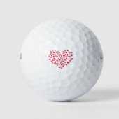 Rote und rosa Herzen Golfball (Vorderseite)