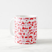 Rote und rosa Herzen Kaffeetasse (Vorderseite Links)