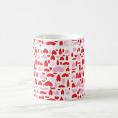 Rote und rosa Herzen Kaffeetasse (Mittel)