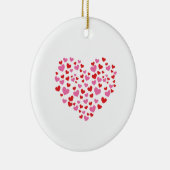 Rote und rosa Herzen Keramik Ornament (Rechts)