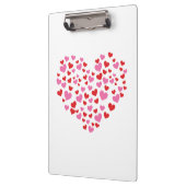 Rote und rosa Herzen Klemmbrett (Links)