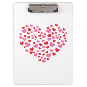 Rote und rosa Herzen Klemmbrett