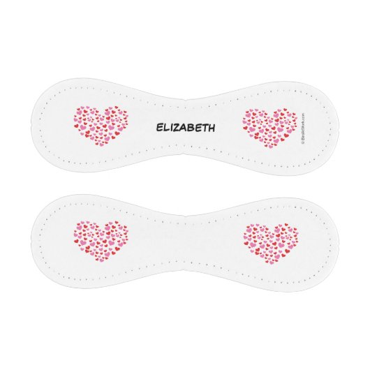 Rote und rosa Herzen | Name hinzufügen Baseball (Paneele)