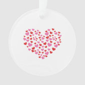 Rote und rosa Herzen Ornament (Vorderseite)