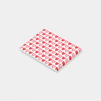 Rote und rosa Herzen Post-it Klebezettel