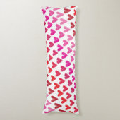 Rote und rosa Herzen Seitenschläferkissen (Vorderseite Vertikal)