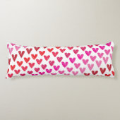 Rote und rosa Herzen Seitenschläferkissen (Vorderseite)