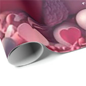 Rote und rosa Herzförmige Balloons Geschenkpapier (Rolleneckpunkt)
