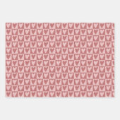 Rote und rosa Herzmuster Geschenkpapier Set (Vorderseite)