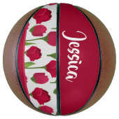 Rote und rosa individuelle Name Basketball (Vertikal)