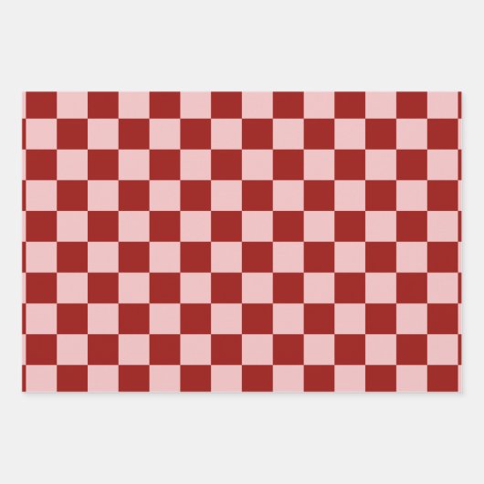 Rote und rosa Karton Geschenkpapier Set (Vorderseite 3)