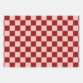 Rote und rosa Karton Geschenkpapier Set (Vorderseite)