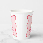 Rote und rosa Kirsche am oberen Brautparty Pappbecher (Rechts)