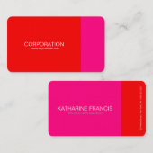 Rote und rosa klassische Visitenkarten Visitenkarte (Vorne/Hinten)