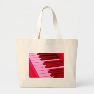 Rote und rosa Klavier-oder Organ-Tastatur Jumbo Stoffbeutel