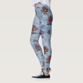 Rote und rosa Korallen unter Wasser Wiederholung D Leggings (Links)