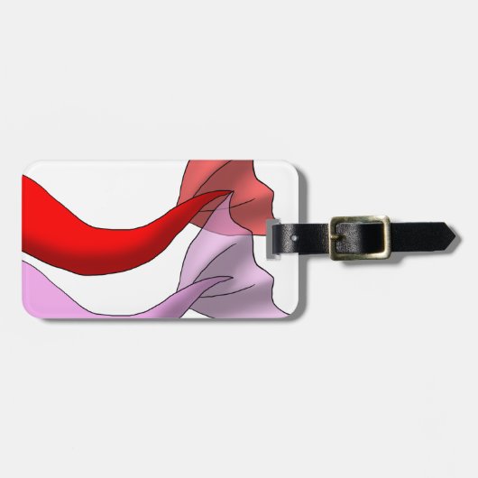 Rote und rosa Meerjungfrau-Schwänze Gepäckanhänger (Vorderseite horizontal)