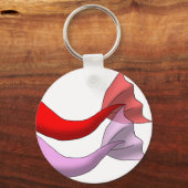 Rote und rosa Meerjungfrauen Schwänze Schlüsselanhänger (Vorderseite)