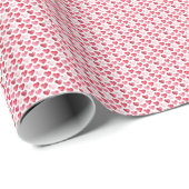 Rote und rosa Mini-Aquarell-Herzen Geschenkpapier (Rolleneckpunkt)