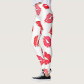 Rote und rosa Muster Art Leggings (Links)