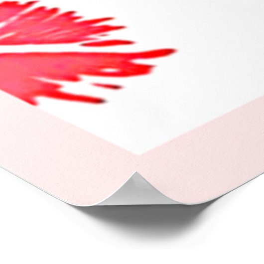 Rote und rosa Muster Art Poster (Ecke)