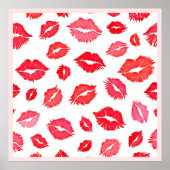 Rote und rosa Muster Art Poster (Vorne)