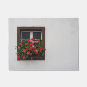 Rote und rosa Pelargonie Fußmatte