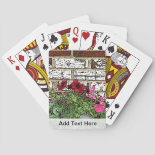 Rote und rosa Petunias Spielkarten