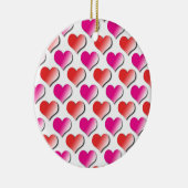 Rote und rosa Polka Dot Muster Ornament (Rechts)
