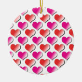 Rote und rosa Polka Dot Muster Ornament (Vorne)