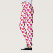 Rote und rosa Polka Dot Pattern Leggings (Links)