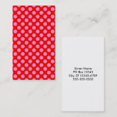 Rote und rosa Polka-Punkte Visitenkarte (Vorne/Hinten)